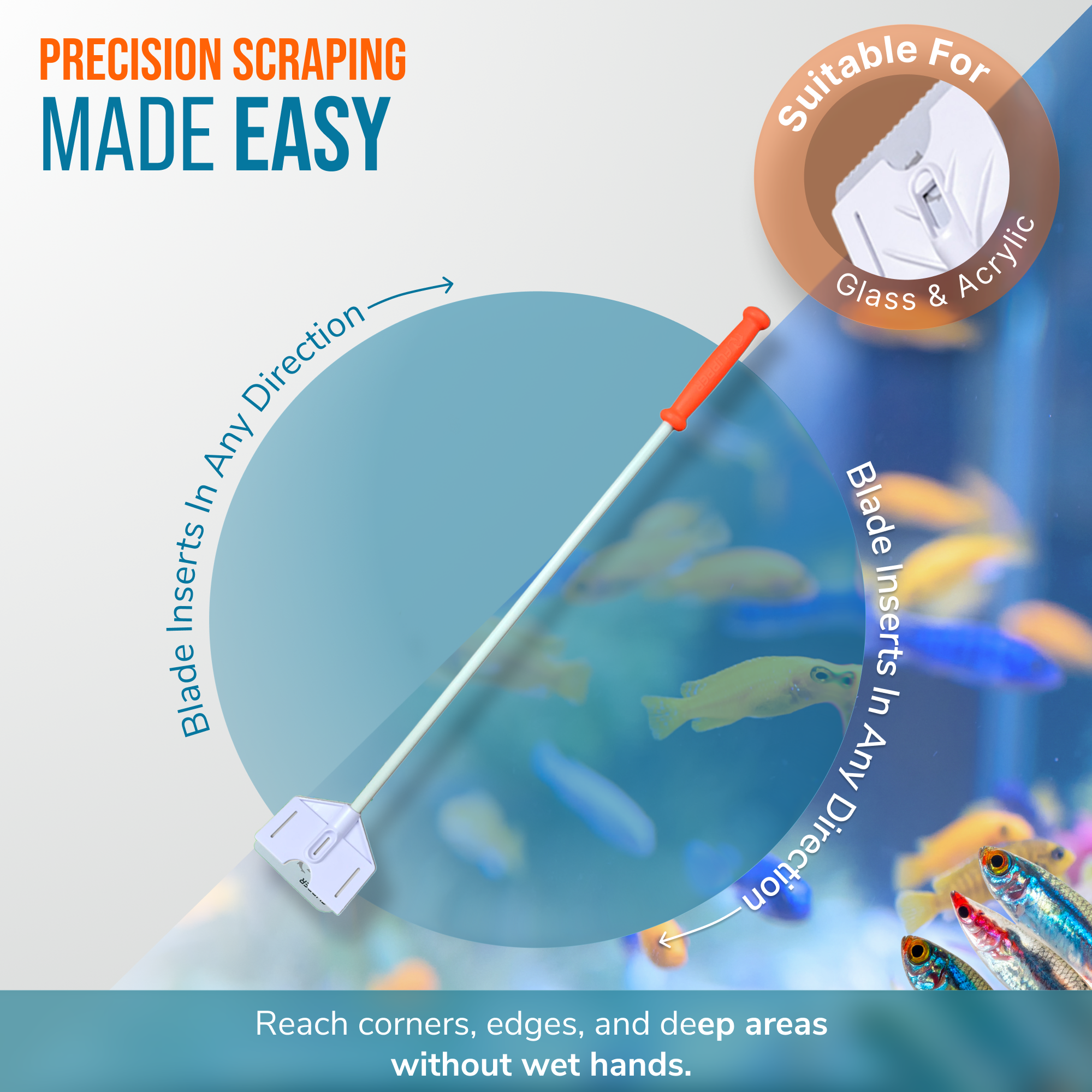 Flipper Platinum Aquarium Algae Scraper - 28
