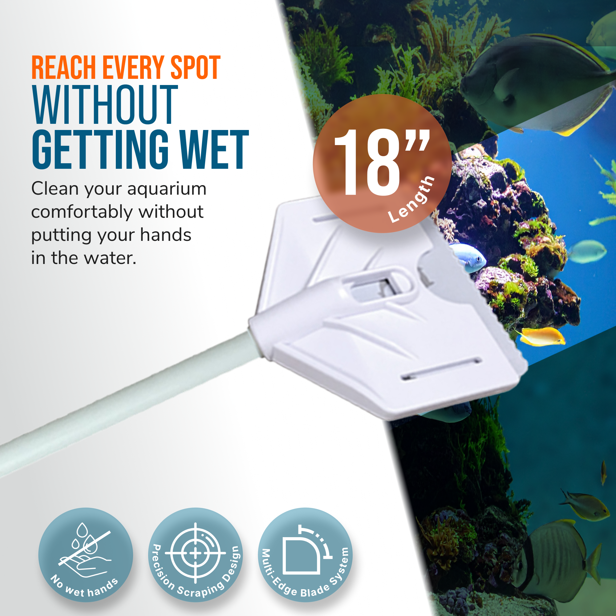 Flipper Platinum Aquarium Algae Scraper - 18