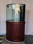 Display Model 133g 3/4 Cylinder Round Glass Reef - Ready Aquarium + Sump in Rose Cherry Furniture | AQUA VIM