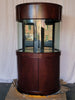 Display Model 133g 3/4 Cylinder Round Glass Reef - Ready Aquarium + Sump in Rose Cherry Furniture | AQUA VIM