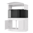 130g Seamless Glass Bowfront Reef-Ready Aquarium Set in Unstained Wood Furniture