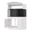 130g Seamless Glass Bowfront Reef-Ready Aquarium Set in Unstained Wood Furniture