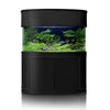Display Model | 215g Seamless Glass Bowfront Reef-Ready Aquarium Set in Abyss Black